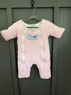 Baby Merlin's Magic Sleepsuit Pink Cotton Swaddle Transition Size Small 3-6 Min